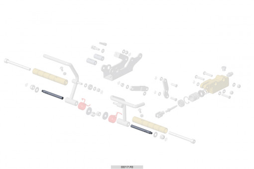 Rudder pedal screw
