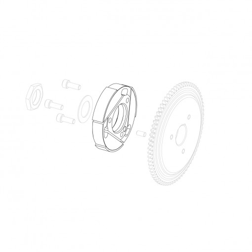 Complete clutch rotor with pin