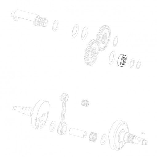 Distanziale ingranaggio albero GP-Rok Jr