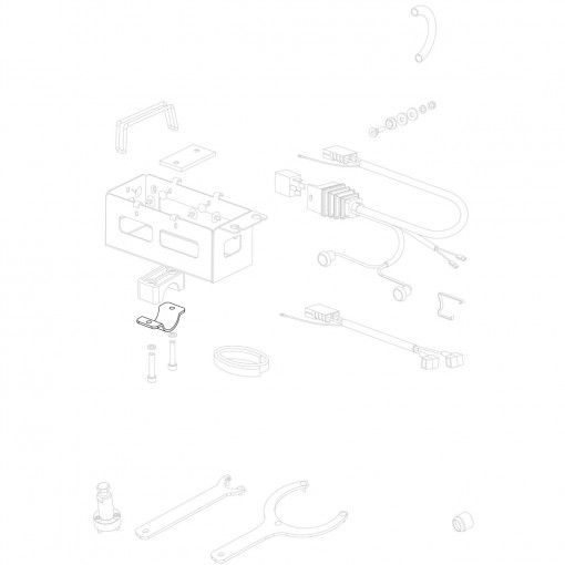 Iron bracket for battery supp.