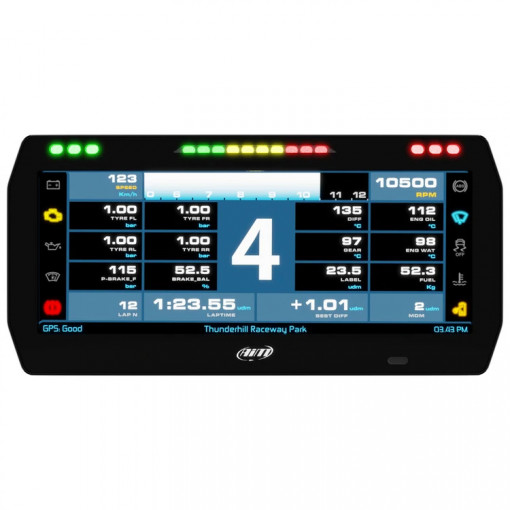 AiM 10" TFT Dash Display with Race Icons for PDM08/PDM32