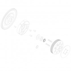 Clutch housing spacer without plate 19,5x12,1x1,8