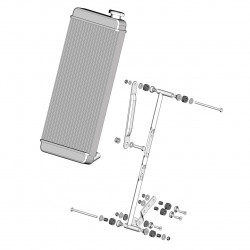Radiatore OTK 470 x 195 mm completo di supporti