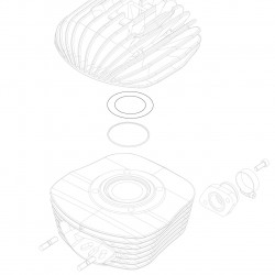 Mini Rok/MR3 copper head gasket 42,2x62,4x 0,05