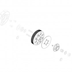 Complete clutch housing w/spr. z10 & washer