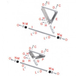 Supports Kit for Radiator OTK 470x265x43 mm