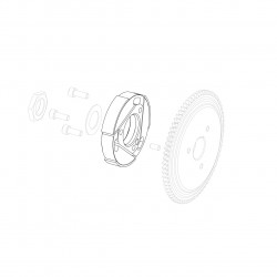 Complete clutch rotor with pin