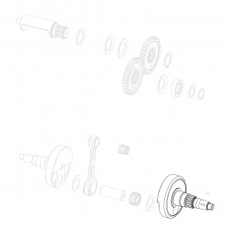 Magneto side half crankshaft GP-Rok Jr