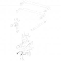 Bracket for engine plate with 2 screws