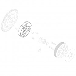 Complete clutch rotor with pin