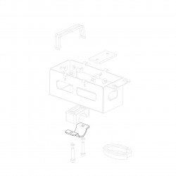 Iron bracket for battery supp.