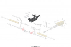 Rudder pedals support