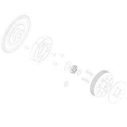 Dado serraggio corpo frizione M16x1 filetto sx.