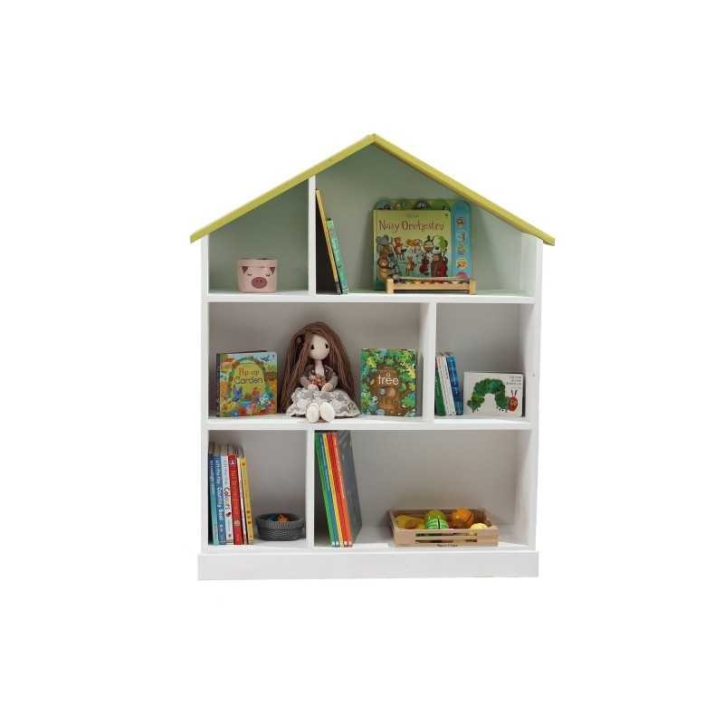 Casuta biblioteca BookHouse, Material Lemn Masiv - Lemon - 1 | YEO