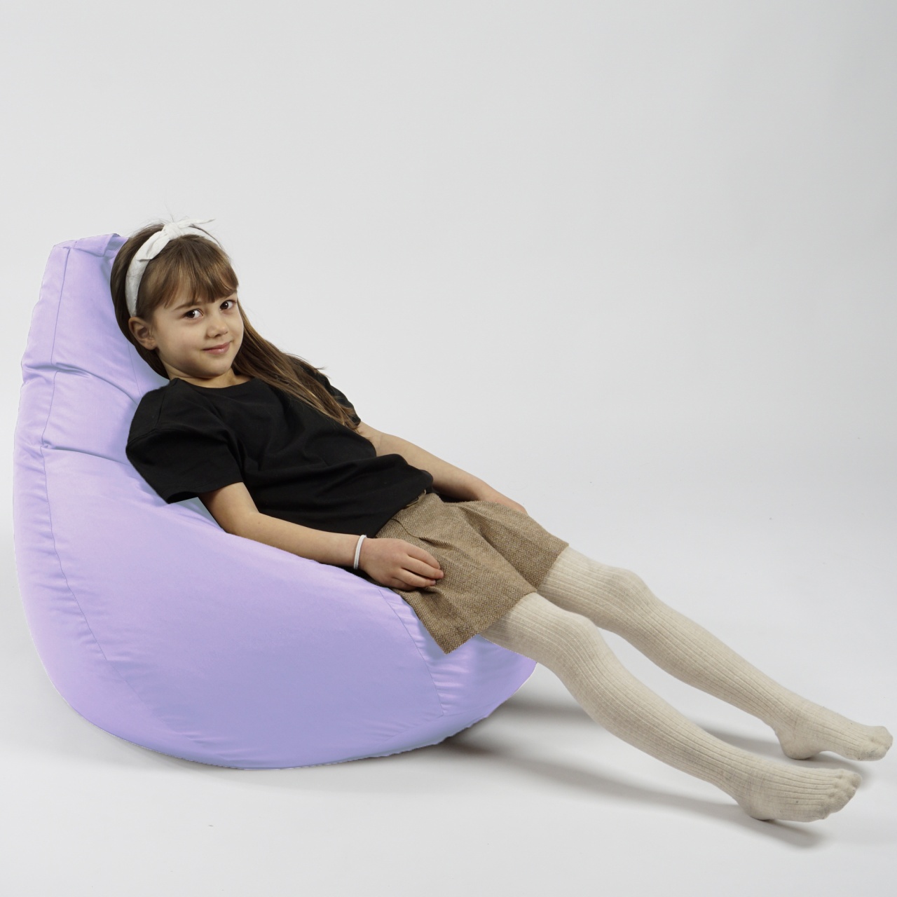 Fotoliu puf copii, Nirvana Light Pufrelax, Material Impermeabil, Lilac - 3 | YEO