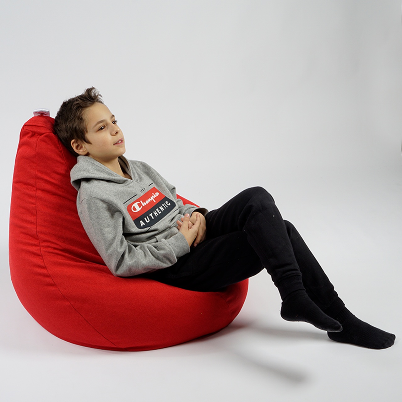 Fotoliu puf copii, Nirvana Light Pufrelax, Material Textil - Montana Red - imagine 7