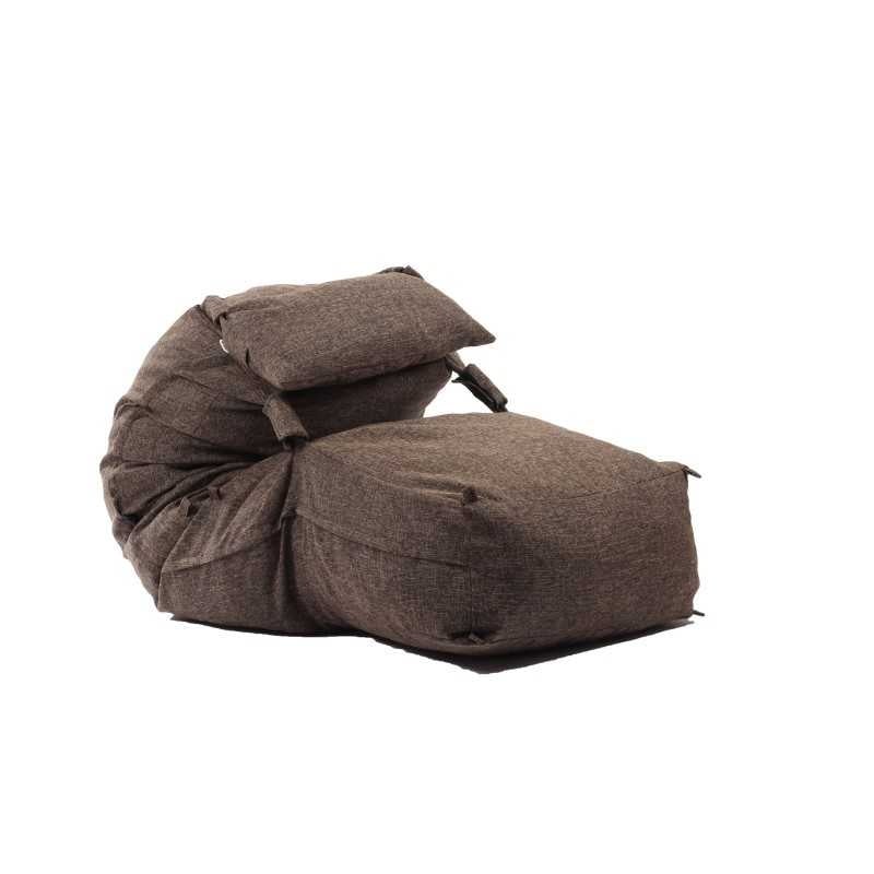 Fotoliu Yoga XL si Perna, Material Textil - Mocha Latte