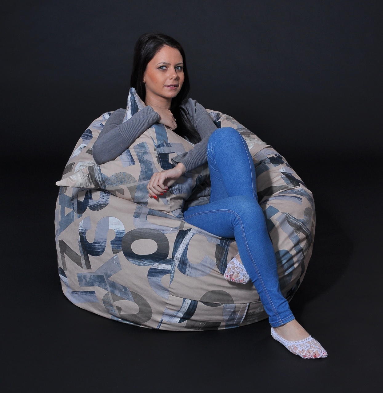 Set Fotoliu Matusalem cu Perna, Material Textil - Army Scrabble - 1 | YEO