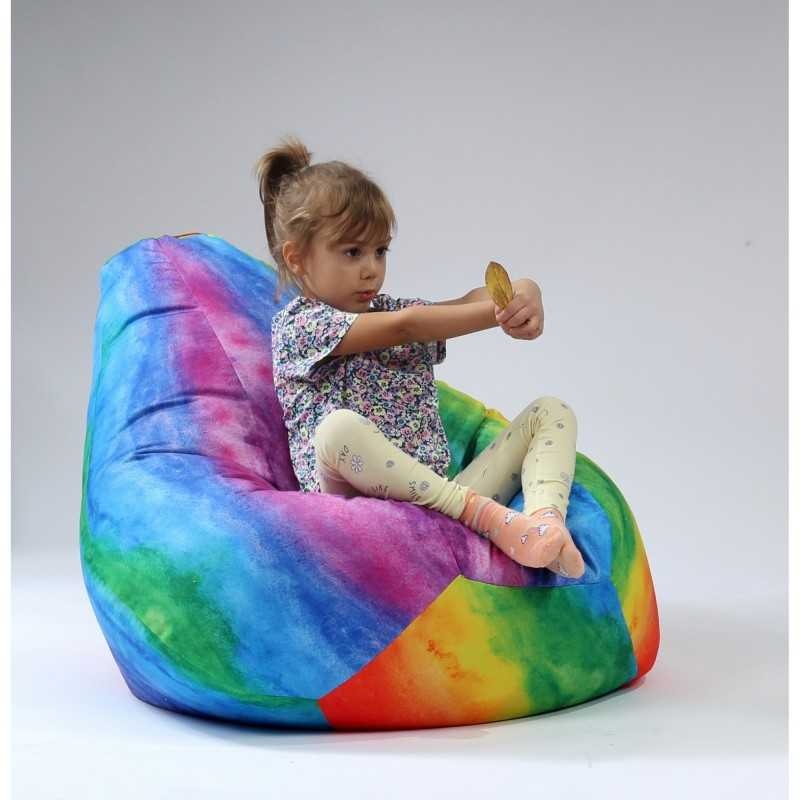 Fotoliu Nirvana Hobbit Pufrelax, Material Impermeabil - Rainbow Watercolour - 1 | YEO