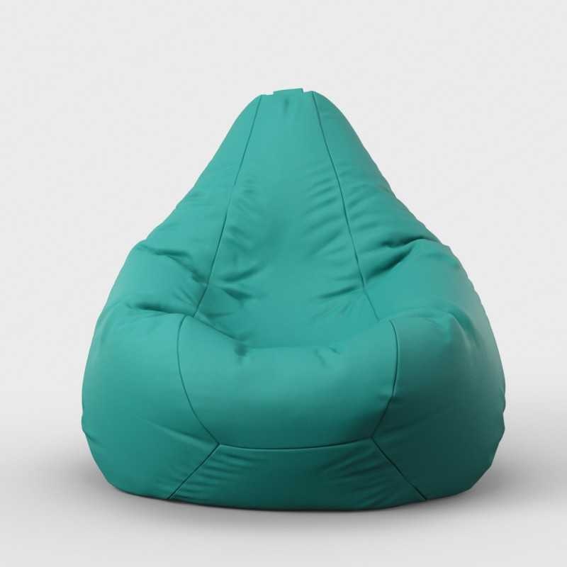 Fotoliu Nirvana Hobbit Pufrelax, Material Piele ecologica - Turcoaz - 2 | YEO