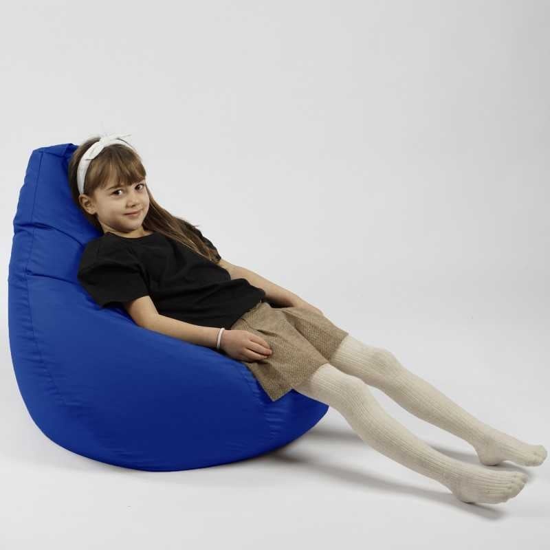 Fotoliu puf copii, Nirvana Light Pufrelax, Material Impermeabil - Blue Royal - 3 | YEO