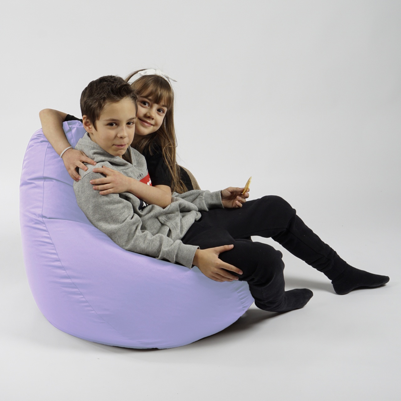 Fotoliu puf copii, Nirvana Light Pufrelax, Material Impermeabil, Lilac - imagine 5