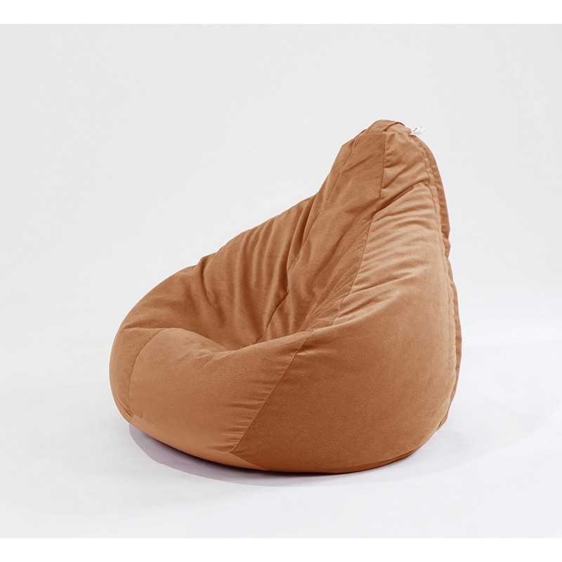 Fotoliu puf copii, Nirvana Light Pufrelax, Material Textil - Terracotta Orange - 2 | YEO