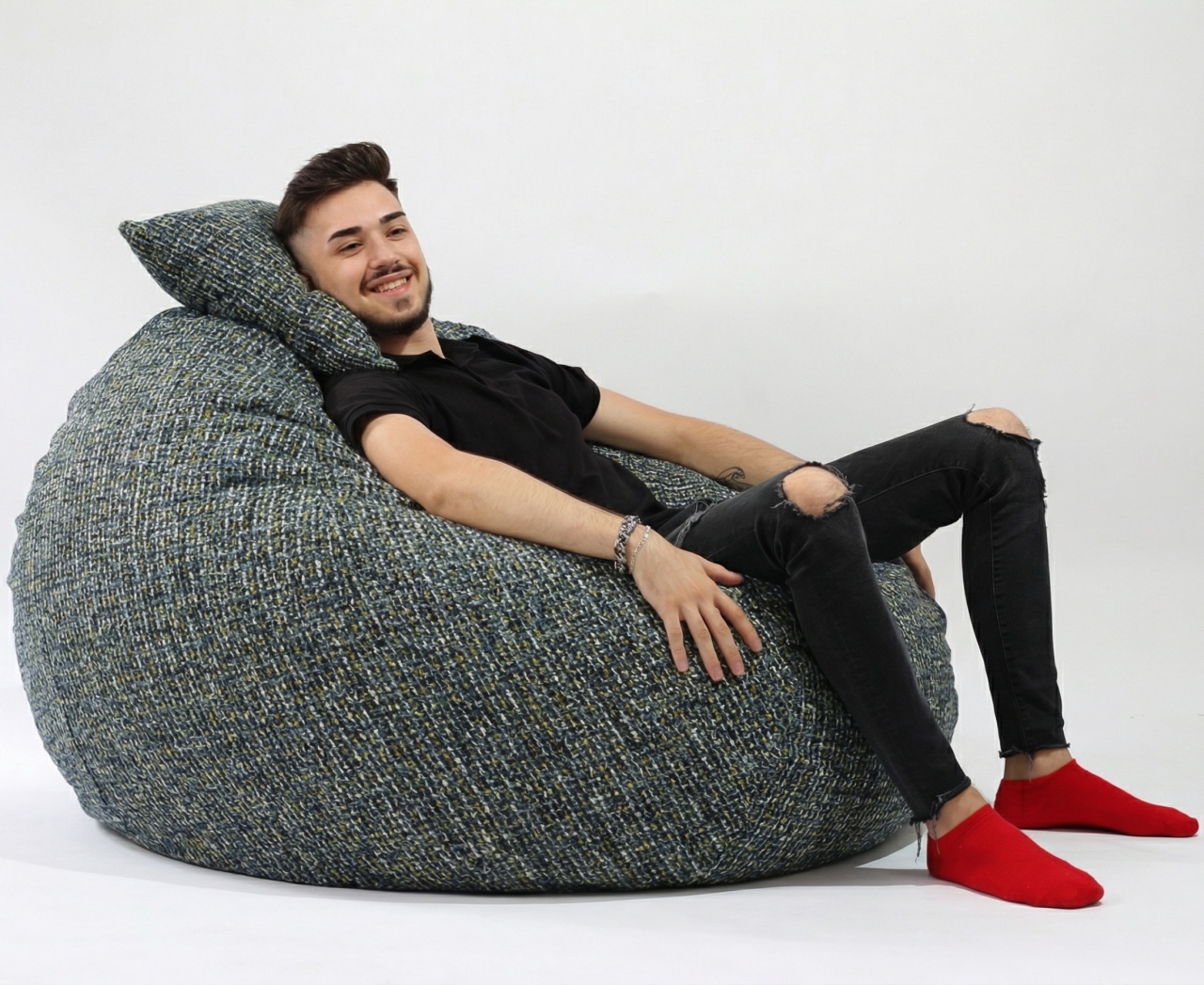 Set Fotoliu King Size cu Perna, Material Textil - Nordic Field - imagine 2