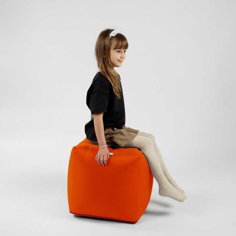 Taburet Cub, Material impermeabil - Neon Orange - 3 | YEO