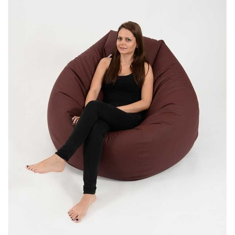 Fotoliu Nirvana Gigant, Material Piele ecologica - Burgundy - 1 | YEO