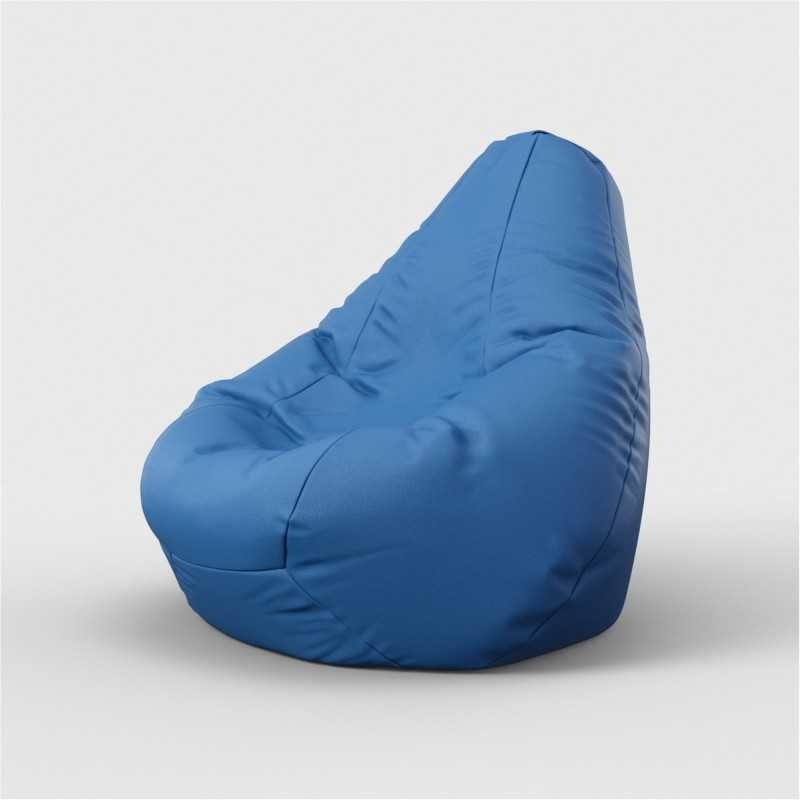 Fotoliu Nirvana Hobbit Pufrelax, Material Piele ecologica - Blue - 1 | YEO