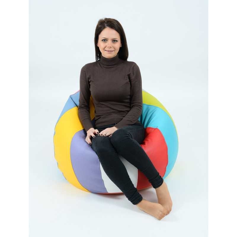 Fotoliu Nirvana Hobbit Pufrelax, Material Piele ecologica - Mozaic - 1 | YEO