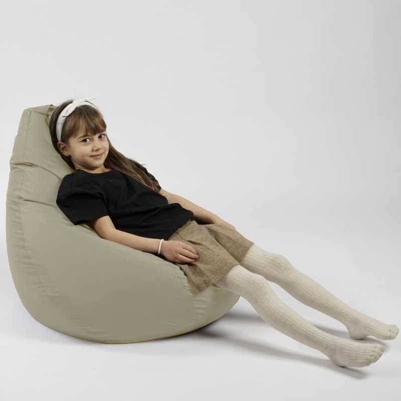 Fotoliu puf copii, Nirvana Light Pufrelax, Material Impermeabil - Bej - 3 | YEO