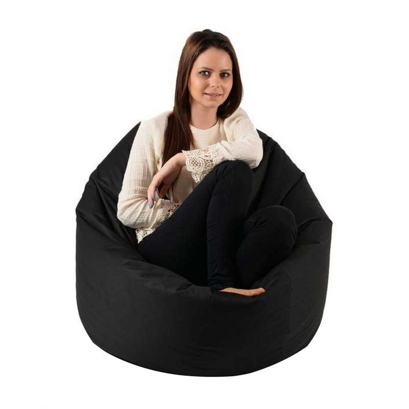 Fotoliu Relaxo XL , Material Impermeabil - Negru - 1 | YEO