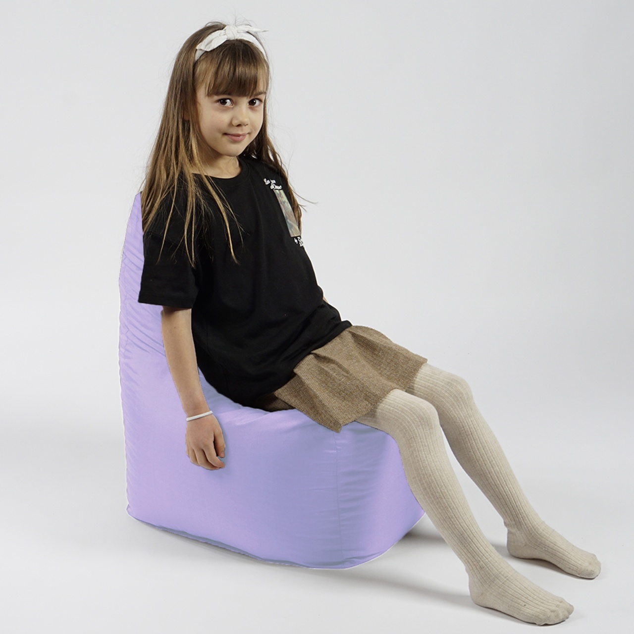 Fotoliu tip Scaun Sunlounger Junior Pufrelax, Material Impermeabil, Lilac - imagine 5