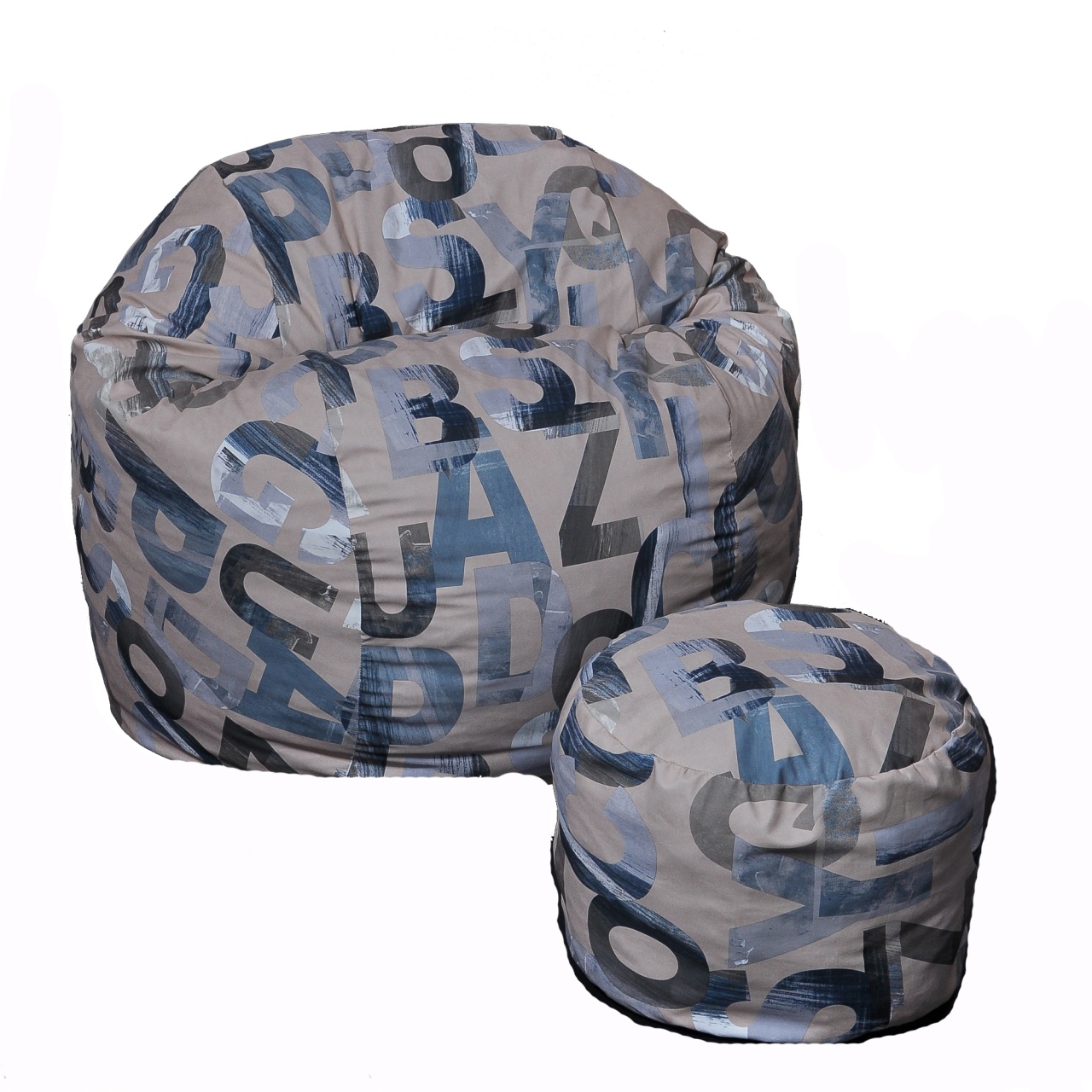 Set Fotoliu Matusalem cu Otoman (suport picioare), Material Textil - Army Scrabble - 1 | YEO