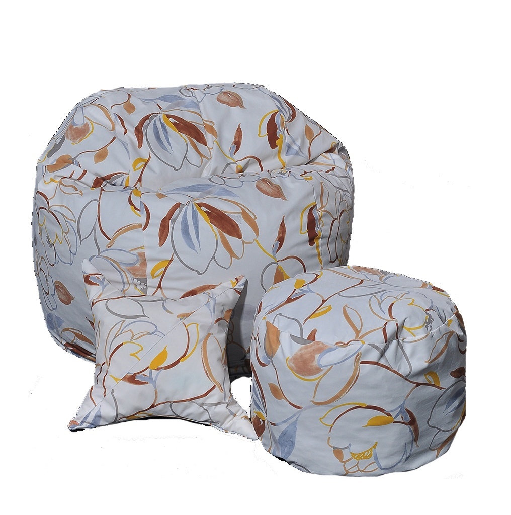 Set Fotoliu Matusalem cu Otoman (suport picioare) si Perna, Material Textil - Blossom