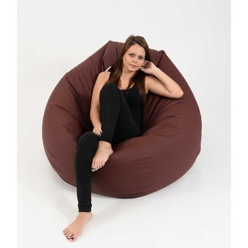 Fotoliu Nirvana Gigant, Material Piele ecologica - Burgundy - 2 | YEO