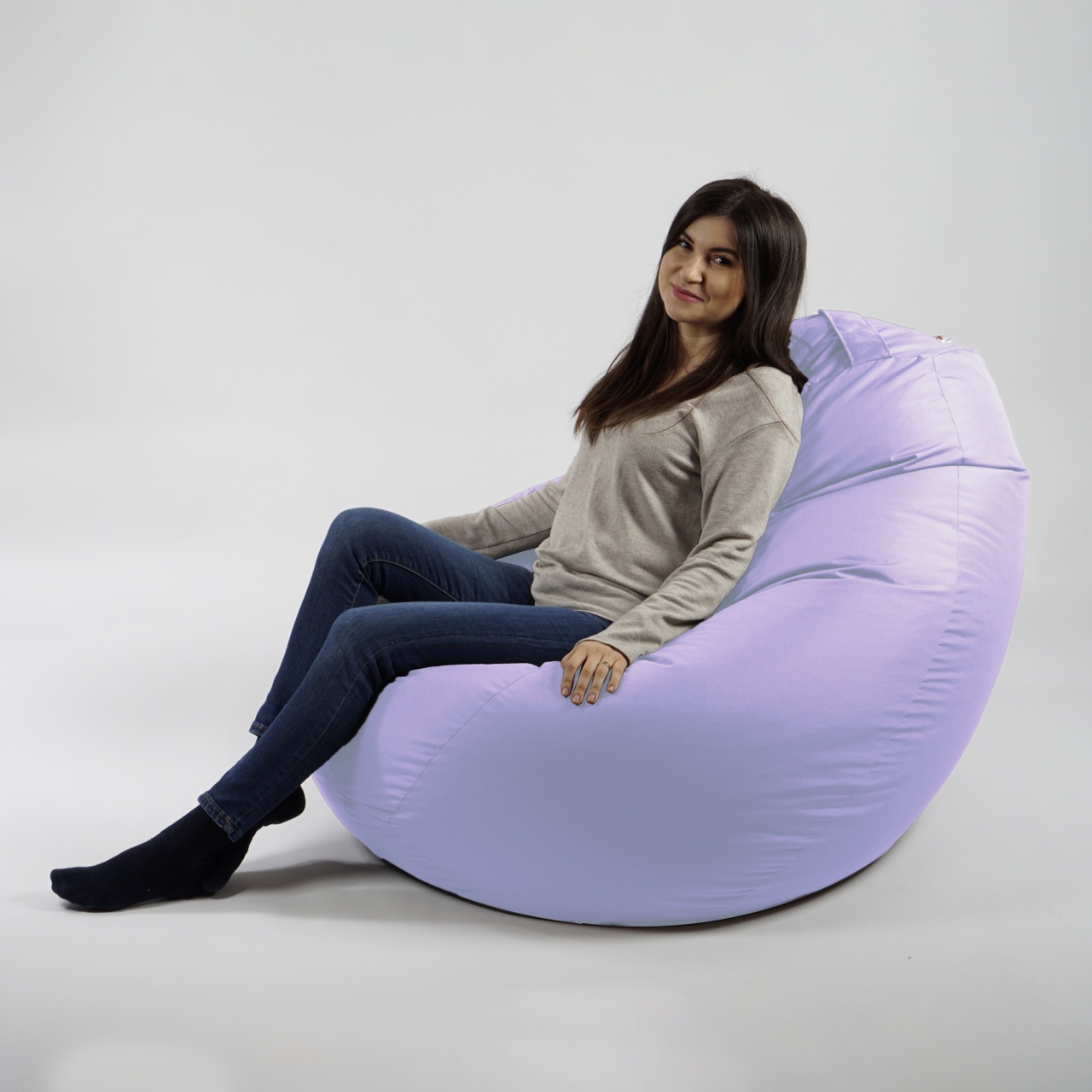 Fotoliu Nirvana Gigant Pufrelax, Material Impermeabil, Lilac - imagine 5