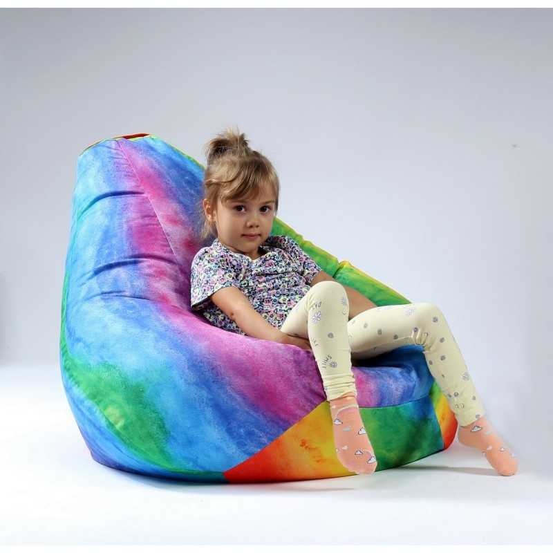 Fotoliu Nirvana Hobbit Pufrelax, Material Impermeabil - Rainbow Watercolour - 2 | YEO