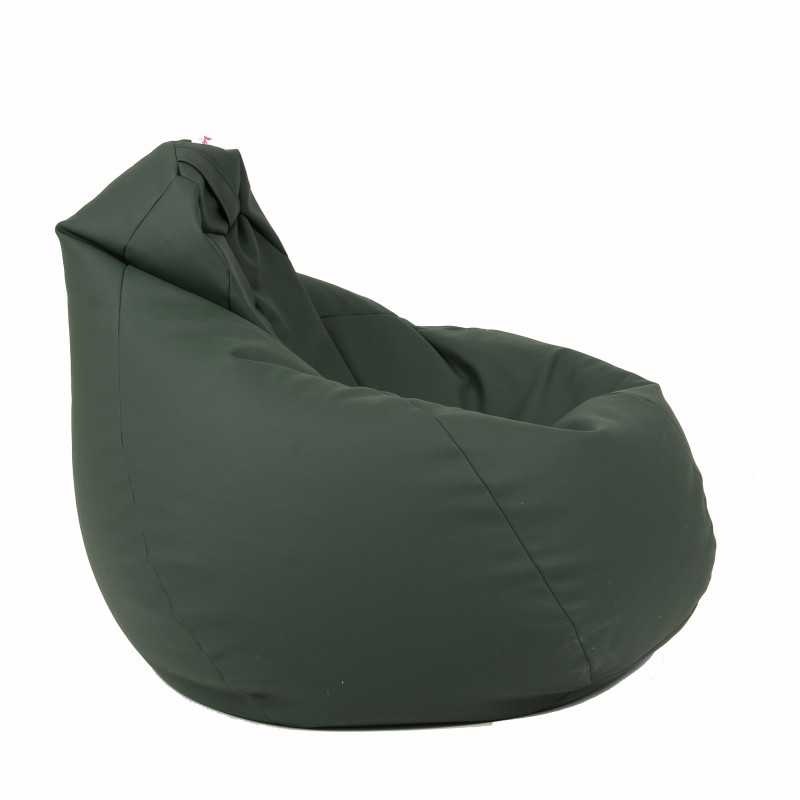 Fotoliu Nirvana Hobbit Pufrelax, Material Piele ecologica - Dark Green - 3 | YEO