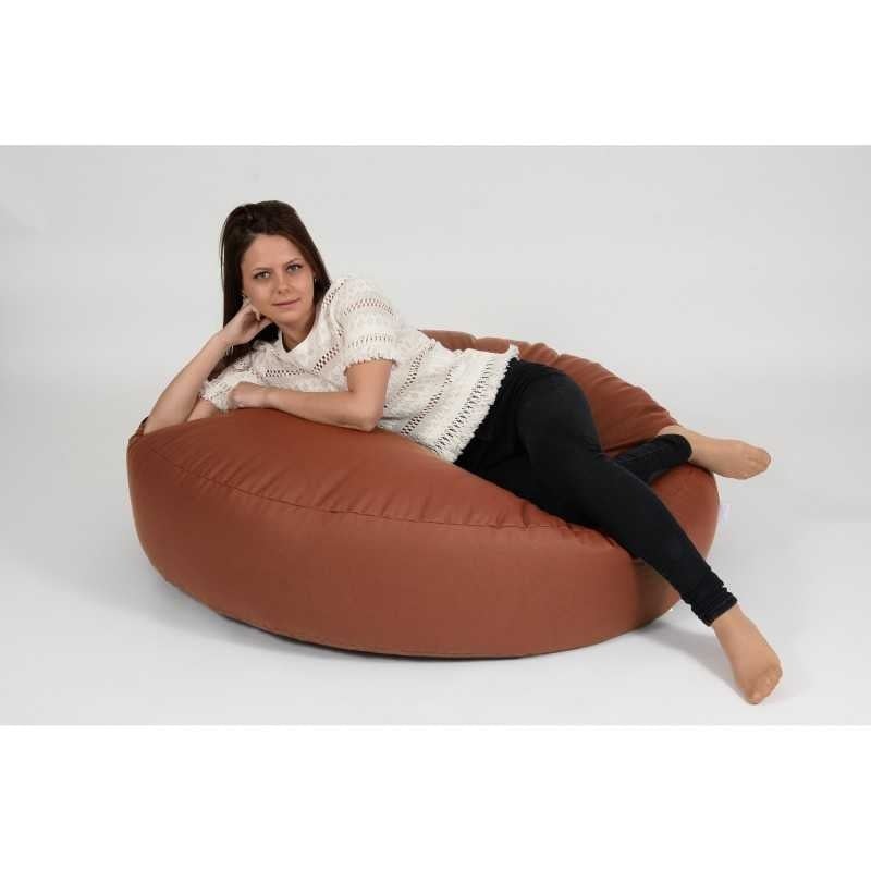 Fotoliu Relaxo, Material Piele ecologica - Brown - 1 | YEO