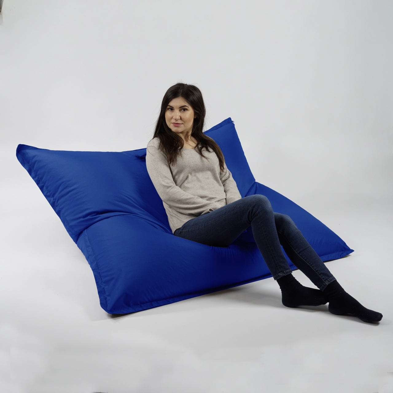 Fotoliu tip Perna Magic Pillow, Material Impermeabil - Blue Royal - imagine 4