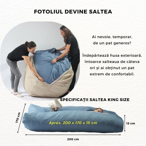 Fotoliu King Size, Material Textil - Serenity - 4 | YEO