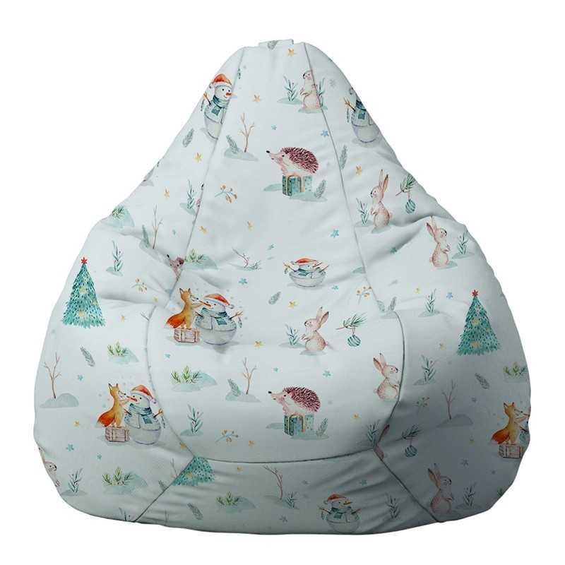 Fotoliu Nirvana Hobbit Pufrelax, Material Impermeabil - Winter Wonderland - 1 | YEO