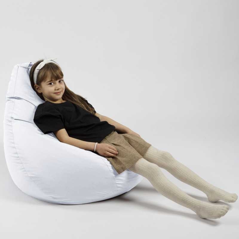 Fotoliu puf copii, Nirvana Light Pufrelax, Material Impermeabil - Alb - 3 | YEO