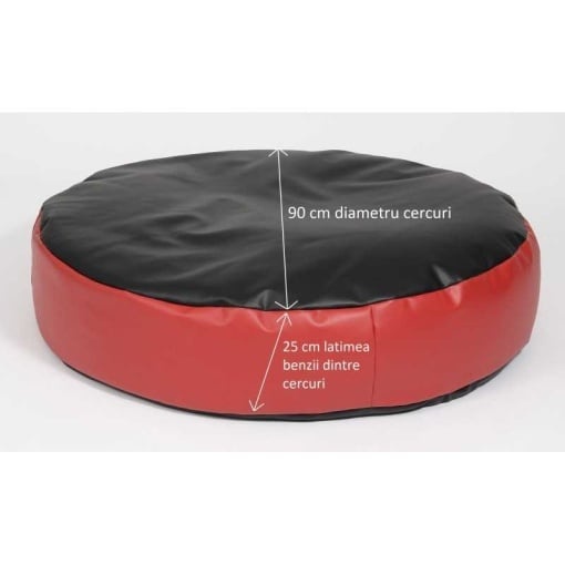 Fotoliu Relaxo, Material Piele ecologica - Bordo - 4 | YEO