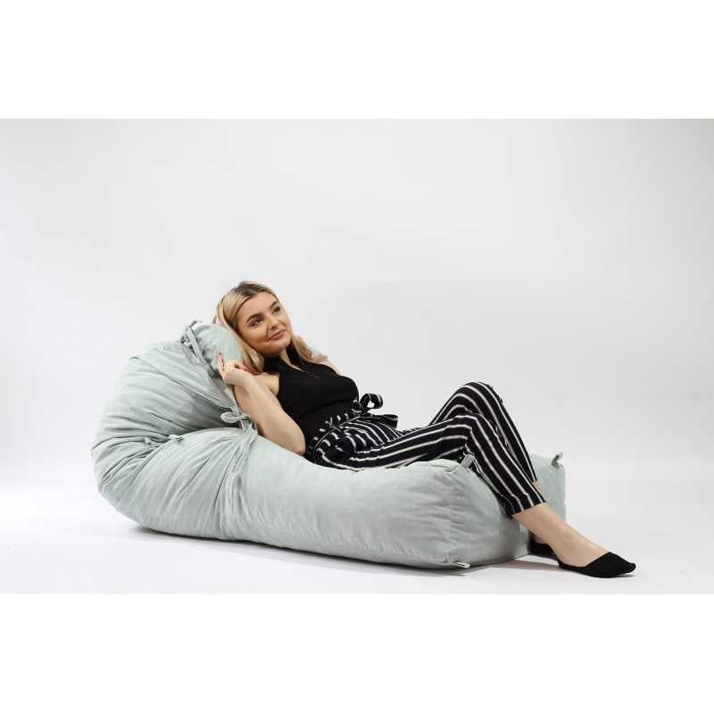 Fotoliu Yoga XL si Perna, Material Textil - Angora Grey - 2 | YEO