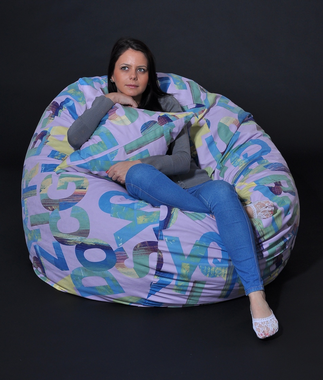 Set Fotoliu King Size cu Perna, Material Textil - Serenity - 1 | YEO