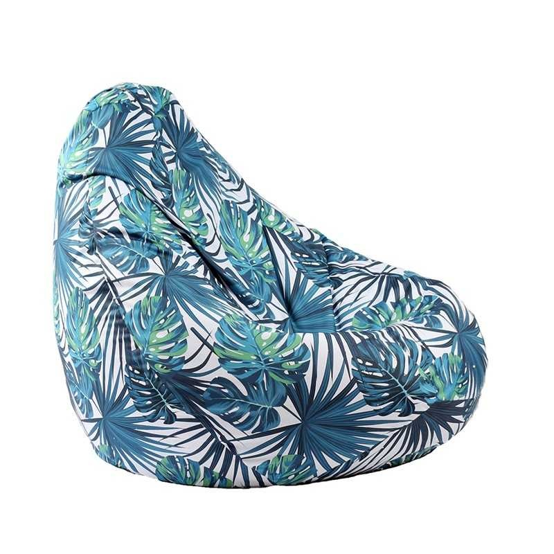 Fotoliu Nirvana Hobbit Pufrelax, Material Impermeabil - Frunze Tropicale